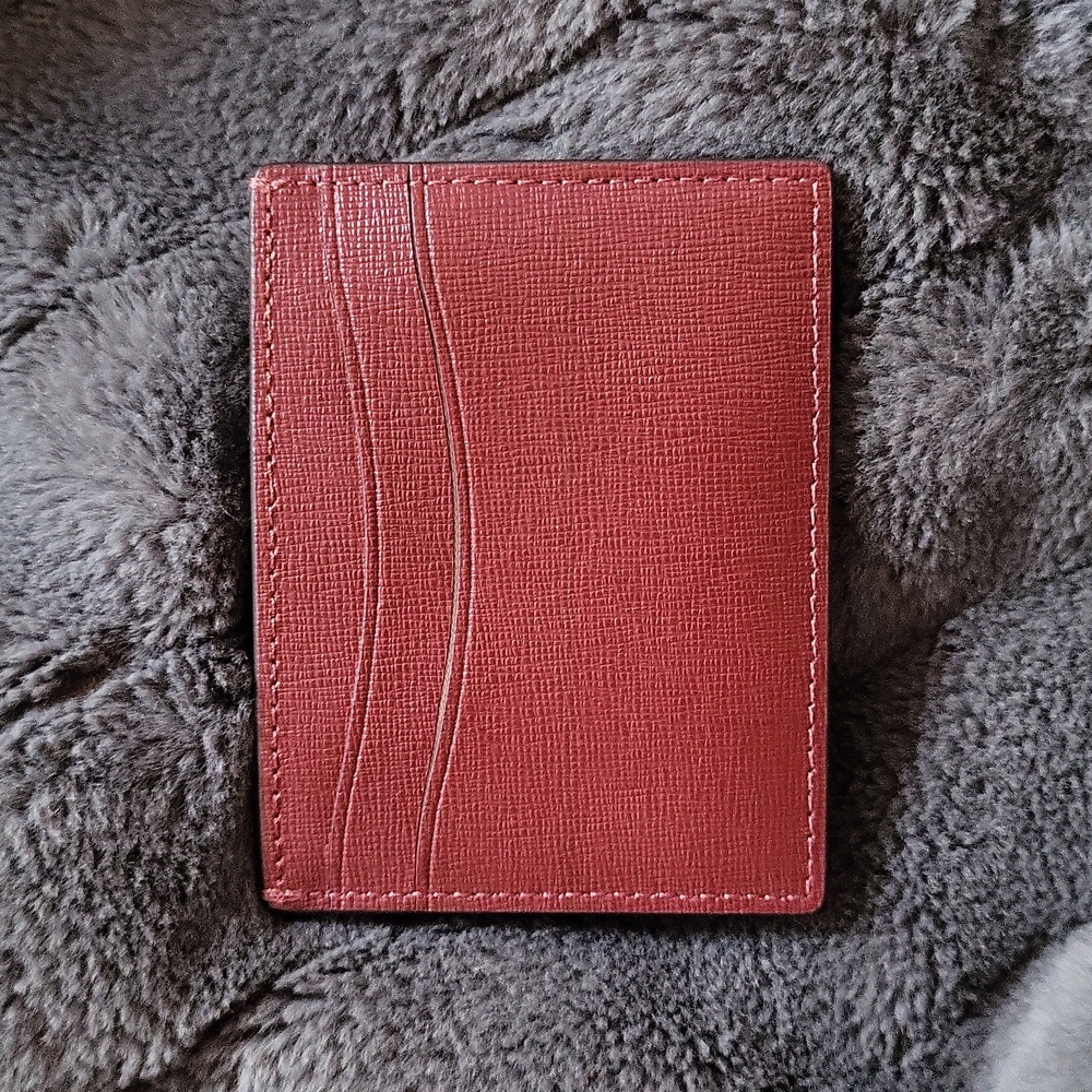 NWOT Kate Spade Morgan Bow Embellished Saffiano Leather Autumnal Red Card Holder - Picture 2 of 9